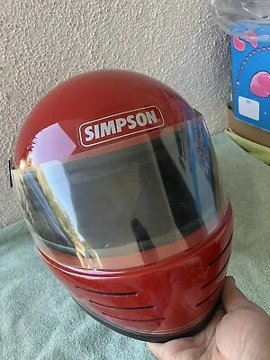 Vintage Simpson Motorcycle Helmet 7 3/8 • $45.99