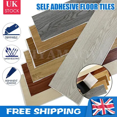 £13.99 • Buy 7PCS Floor Planks Tiles Self Adhesive Wood Effect Vinyl Flooring Kitchen Bedroom