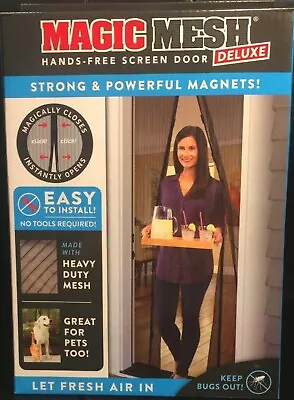 Magic Mesh Deluxe Hands Free Screen Door With Magnets 83 X 39 Inches Brand New! • $12.58