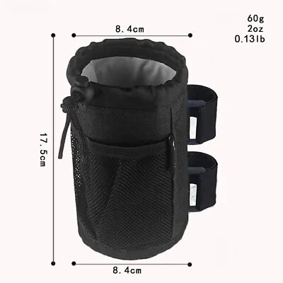 Outdoor Water Bottle Pouch With Molle Straps Belt Clip Foldable Mesh Holder • $11.69