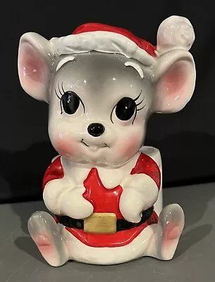 Vintage Country Store Products Christmas Santa Mouse Planter Japan Candy 6.5  • $24.99