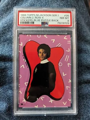 1984 Topps Michael Jackson Stickers Michael Jackson #26 PSA 8 • $7.99