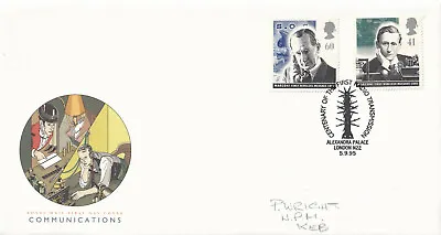 (29041) GB FDC Communications Marconi Alexandra Palace London 1995 • $1.98