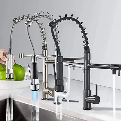 Kitchen Faucet Pull Down Sprayer Swivel Single Handle Sink Mixer Tap Deck Mount • $32.99