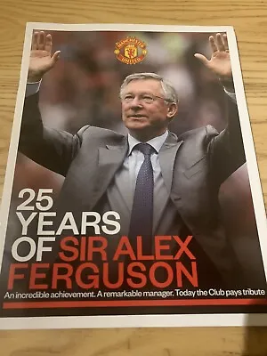 25 Years Of Sir Alex Ferguson Souvenir Brochure.  Very Good Condition  • £3