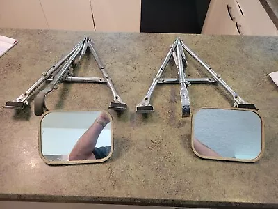 Vintage Chrome Pair Side Truck Mirror Set  ~ AS IS • $95