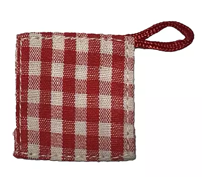 Vintage Barbie Clothes Accessories - BARBIE-Q POTHOLDER #962 - Red White Gingham • $9.99