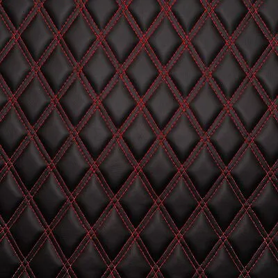 Faux Leather Fabric Foam Quilted Waterproof DIY Car Seat Mat Upholstery Material • £239.56