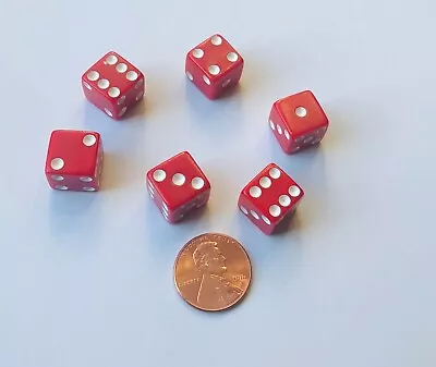 NEW Set Of 6 Red 12mm Dice Six Sided D&D RPG Game MTG Bunco WARHAMMER D6  • $2.99