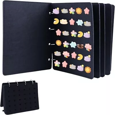 Black Enamel Pin Display Book Felt Shoe Charms Organizer Page Pin Binder • $19.90