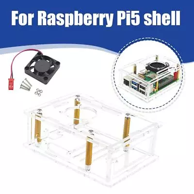 Raspberry Pi 5 Metal Case Enlosure Shell With Cooling 5 Fan For RPI H4U5 • $13.26