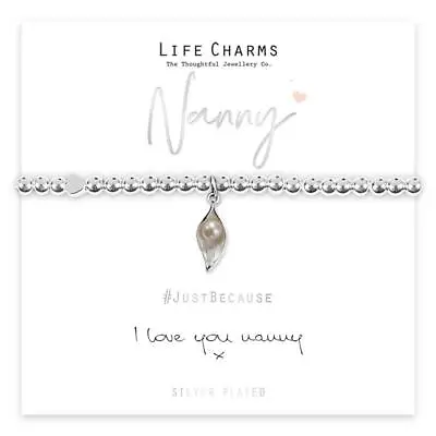 Life Charms Bracelet  NANNY -   I Love You Nanny X   - Beautifully Gift Boxed • £13.80