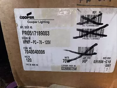 New Cooper Lumark HPMP-PC-70-120V-LL High Pressure Sodium 70 WATT Lamp • $85