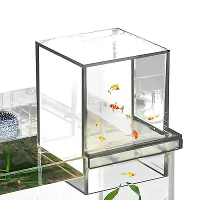 Negative Pressure Fish Tank Floating Betta Mini Bowl Aquarium Small Living Room • $42.29
