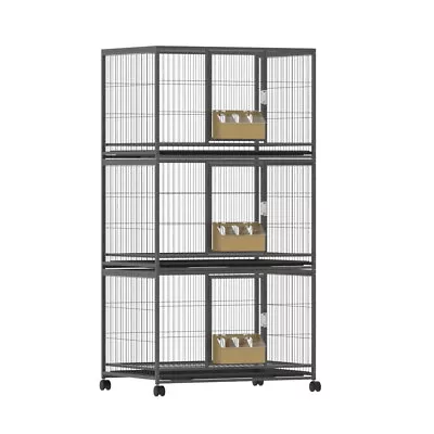 I.Pet Bird Cage Large Bird Cages Aviary Budgie Perch Cage Parrot Pet Stand Wheel • $269.95