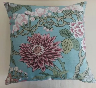 Cushion Cover(45x45 Cm) GP & J BAKER MAGNOLIA EAU DE NIL/PINK Decor Pillowcase • £40