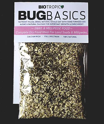 BIOTROPIC. BugBasics. Complete Land Snail Millipede & Woodlice Food Meal. • £2.99