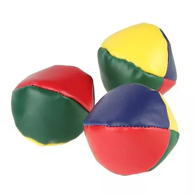 3 Juggling Balls Professional Learn To Juggle Coloured Set Circus Clown Toy • $18.99