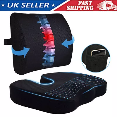 Lumbar Lower Car Seat Support Lumber Cushion Pain Relief Office Chair Mesh -Back • £5.99