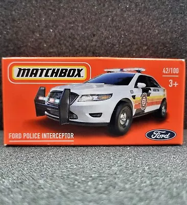 Matchbox 2022 Ford Police Interceptor White MBX Highway #42/100 New Sealed Box • $7.95