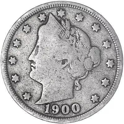 1900 (P) Liberty V Nickel Very Good VG See Pics V841 • $6.72