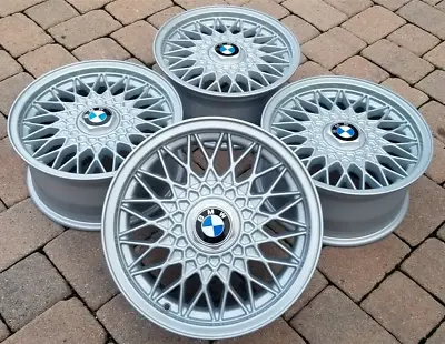 BMW E30 M3 Style 5 BBS RZ308 15x7 Et30 5x120 OEM Factory Wheels Rims *Restored* • $2495