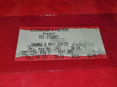 Vintage Concert Ticket Stub For Rod Stewart Aug 6 1993 Thomas & Mack Las Vegas • $12.99