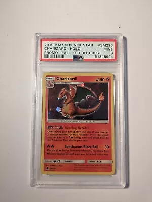 $49.99 • Buy Pokemon Charizard Holo Sm226 Fall '19 Collector's Chest Promo PSA 9 MINT