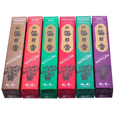 Set Of 6 Boxes Japan Nippon Kodo Morning Star Fragrance Incense Total 300 Sticks • $21.95