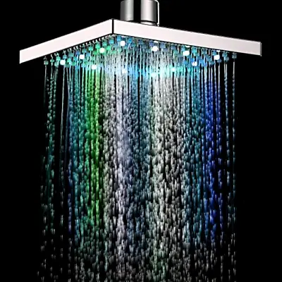 7 Colors Automatic Changing LED Shower Head Bathroom Showerheads Sprinkler 8inch • $71.06