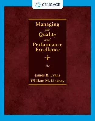 Managing For Quality And Performance Excellence By Evans James R. Lindsay Wi • $94.36