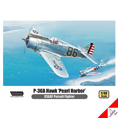 WOLFPACK 1/48 P-36A Hawk 'Pearl Harbor' USAAF Pursuit Fighter Model Kit #WP14811 • $23.43
