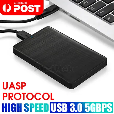 USB 3.0 Tool Free External 2.5  SATA SSD HDD Hard Drive Disc Enclosure Case • $10.95