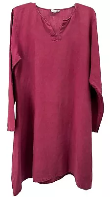 Grimfrost Historically Accurate Viking Tunic Men's Large Red Linen Costume GUC • $39