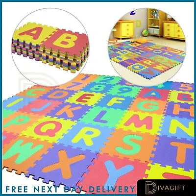 £6.81 • Buy 36pcs EVA Foam Baby Children Kids Play Mat Alphabet Number Floor Puzzle Jigsaw