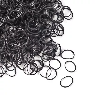 Black Elastic Hair Rubber Bands 1200Pcs Mini Hair Rubber Baby Hair Ties Smal... • $10.48