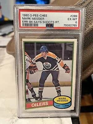 1980-81 Mark Messier O-Pee-Chee # 289 Rookie PSA 6 Hockey • $105