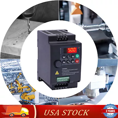 2 HP 3 Phase Motor Variable Frequency Drive VFD Speed Controller 220VAC 1.5KW 7A • $89.30