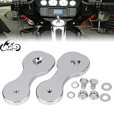 Mirror Brackets Adapter Fit For Harley Touring Batwing Electra Street Tri Glide • $26.58