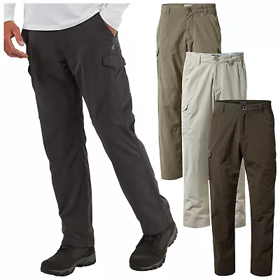 Craghoppers Mens Nosilife Cargo II Trousers Walking Hiking Travel Stretch Fit • £34.95