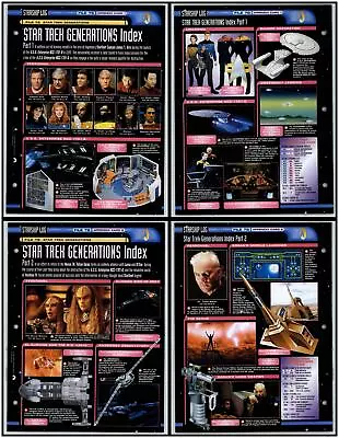 £1.99 • Buy Star Trek Generations Index - Starship Log - Star Trek Fact File 2 Pages