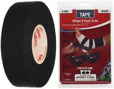 Mueller Athletic Tape 1.5  X 10yd Roll Black 6 Pack   • $28.62