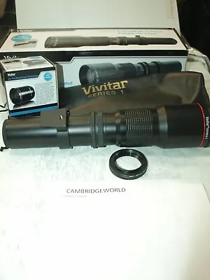 500-1000mm F8.0 VIVITAR SERIES 1 TELEPHOTO LENS OUTFIT PENTAX M42 SCREW MOUNT  • $119.99