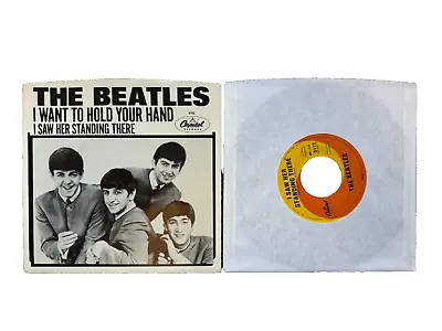 Beatles I Want To Hold Your Hand / I Saw Her Standing There 7  Vinyl Mint • $10.97