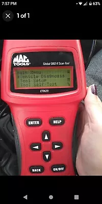 Mac Tools OBD2 Global Scan Tool Car Scanner 9620 Parts/repair  • $45