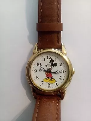 Mickey Mouse Watch. Disney. Leather Strap. • $20