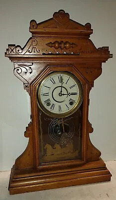 Antique E.n. Welch  Clingstone  1890 Fancy Mantel/ Shelf Chime Clock Working  • $189