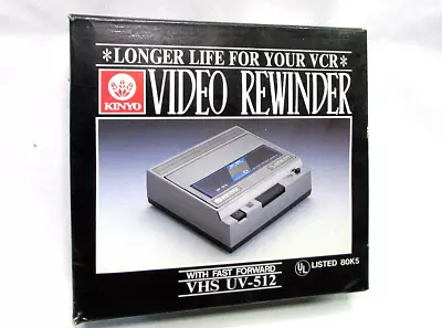 KINYO Video VHS Cassette Tape Rewinder Fast-Forward Unit Soft Eject UV-512 • $41.75