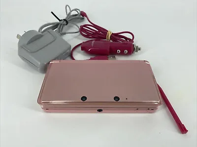 Genuine Nintendo 3DS Console Pink Handheld With Chargers SD Card Stylus VGC • $220