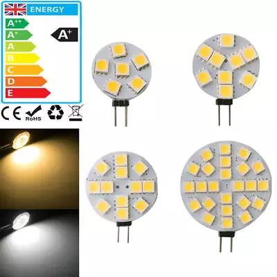 G4 LED Light Bulb DC 12V Lamps 1W 1.5W 2W 3W Dimmable Cool / Warm Circular SMD • £15.59